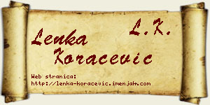 Lenka Koraćević vizit kartica